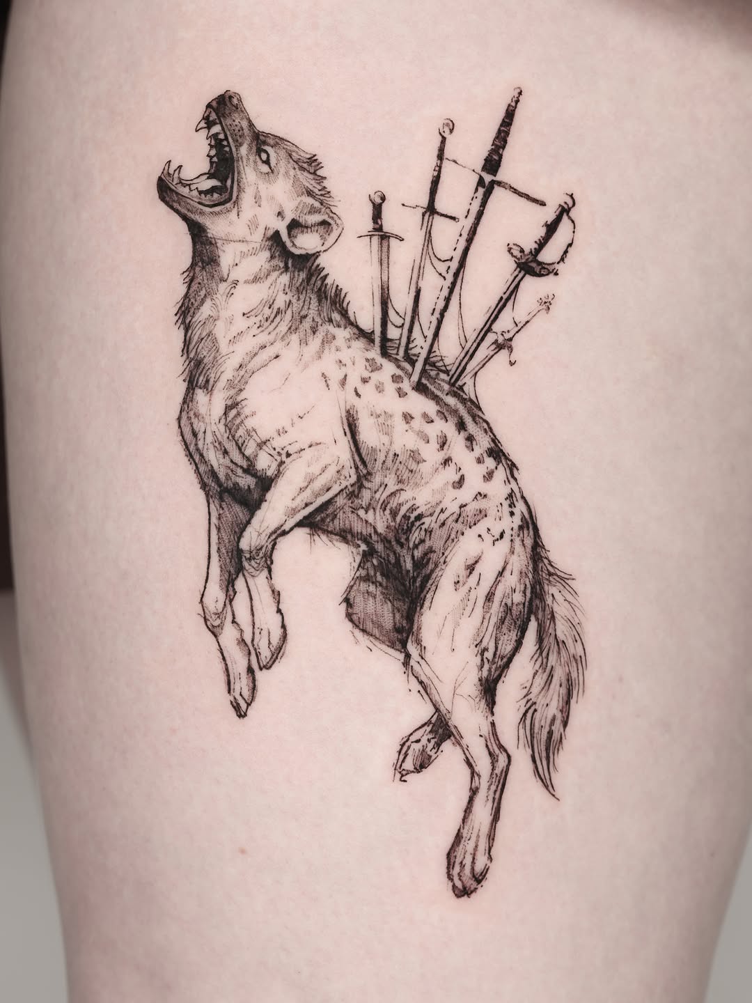 Tattoo by @tahinos.tattoo โ illustrative, black_and_grey