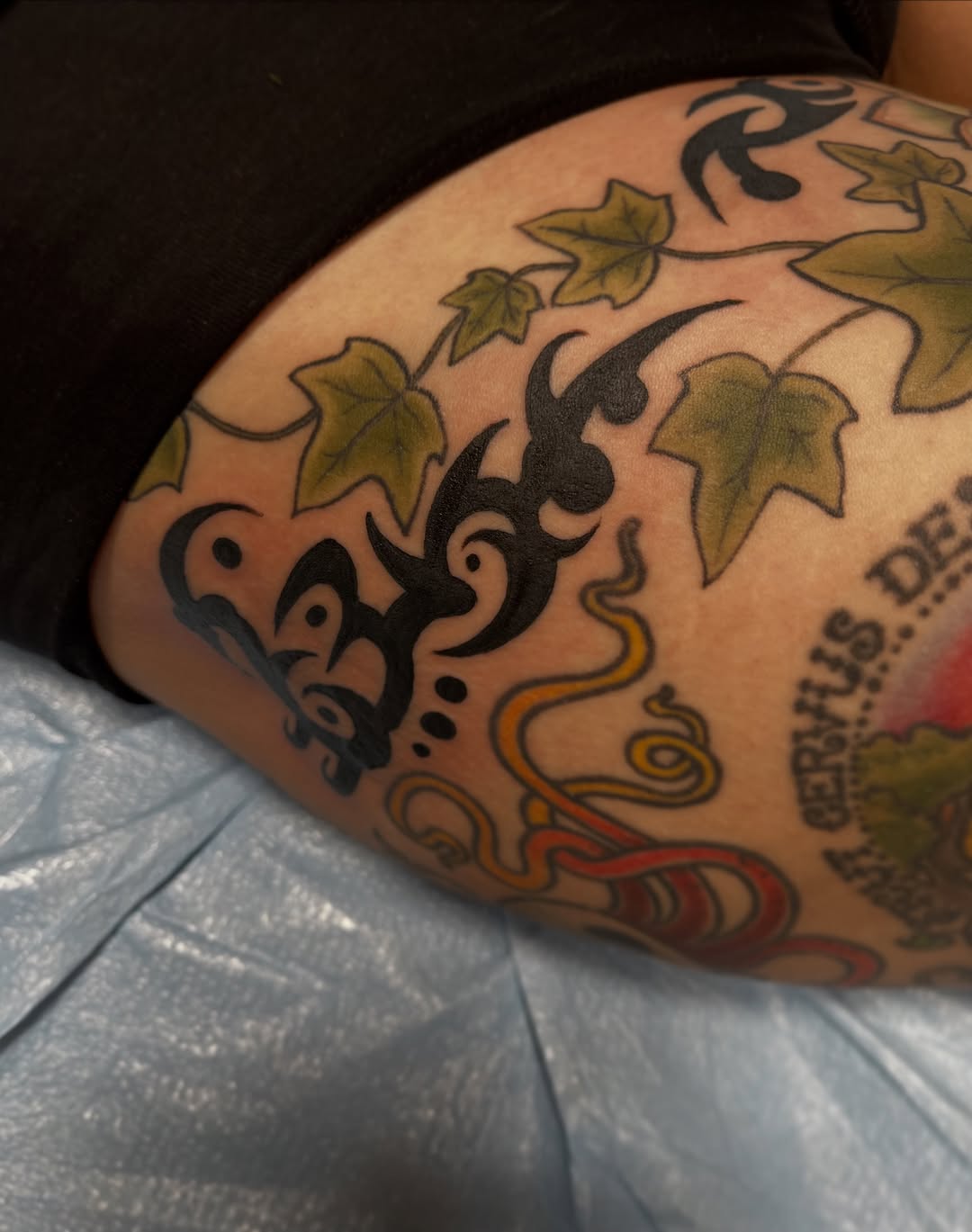 Tattoo by @allykat_tatts — tribal, illustrative