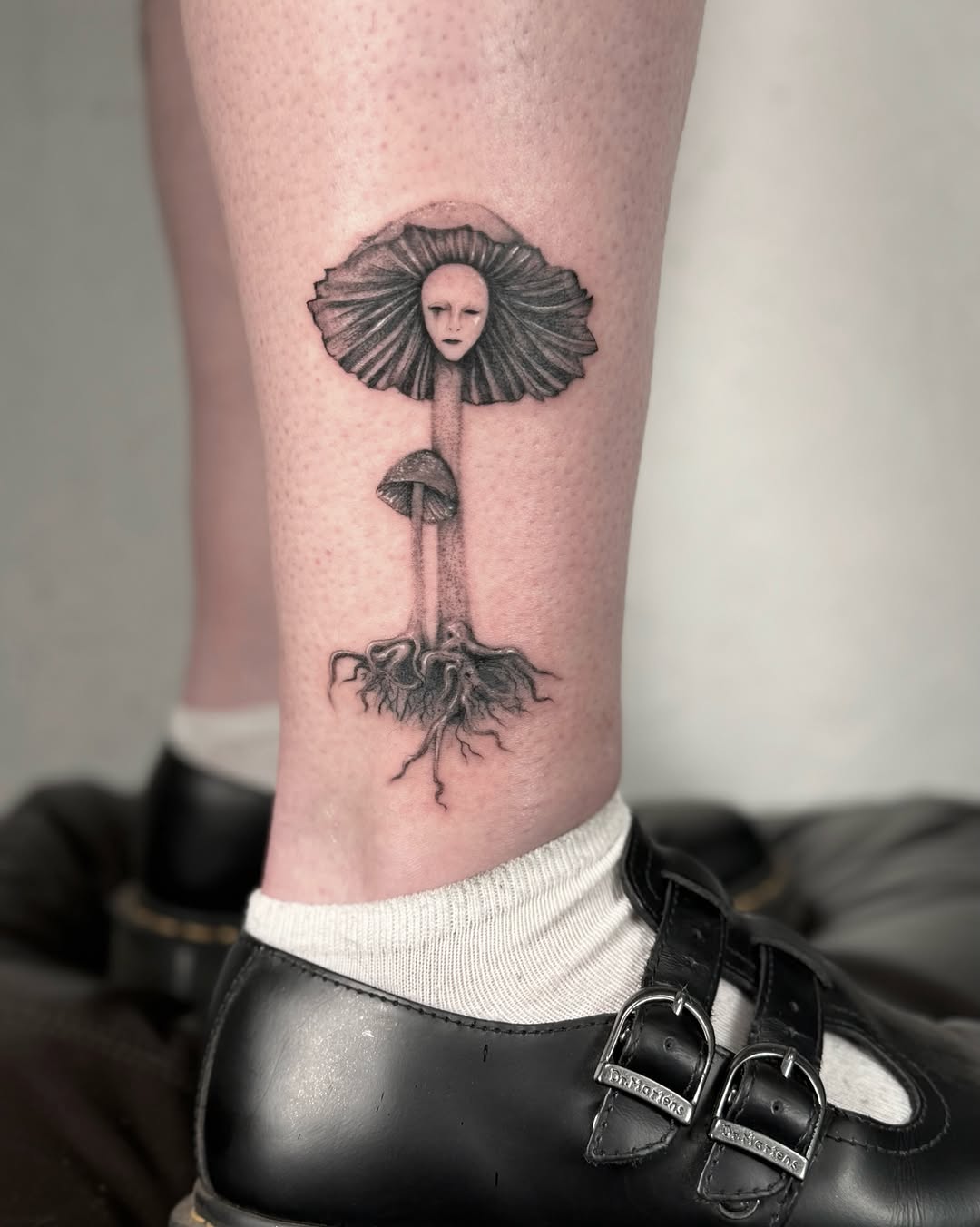 Tattoo by @rickyttattoo — dark_realism, black_and_grey