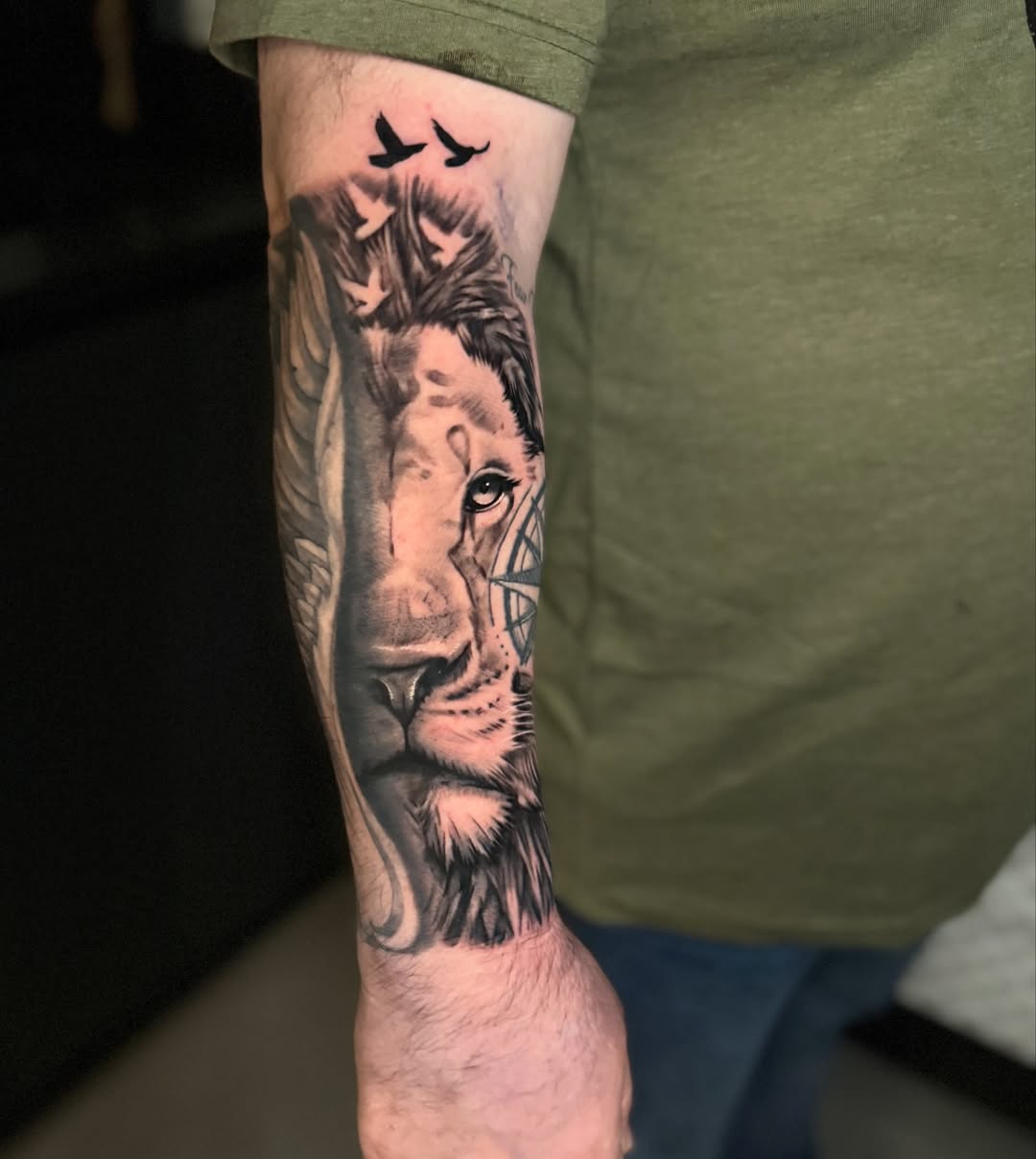 Tattoo by @_vegatattoo — realism, black_and_grey
