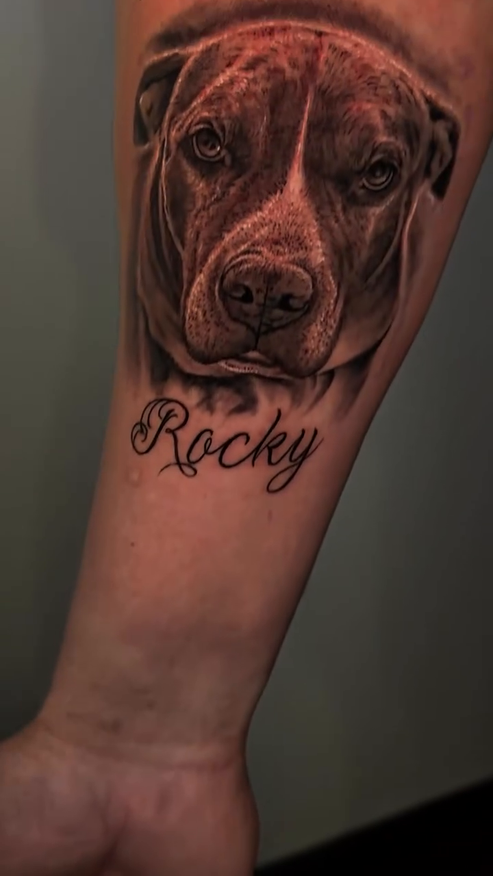 Tattoo by @dantattoo801 โ realism, black_and_grey