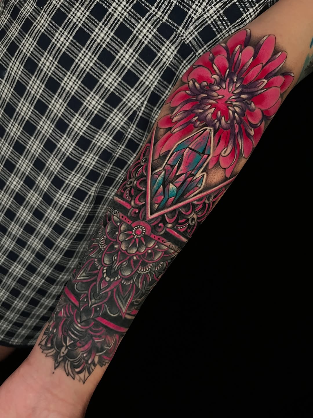 Tattoo by @bodyartbycuda — dotwork