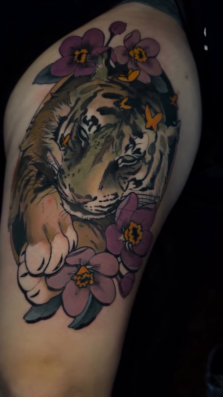 Tattoo by @devoknee — realism, japanese_irezumi