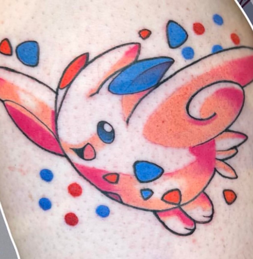 Tattoo by @dungeonfern โ new_school, anime