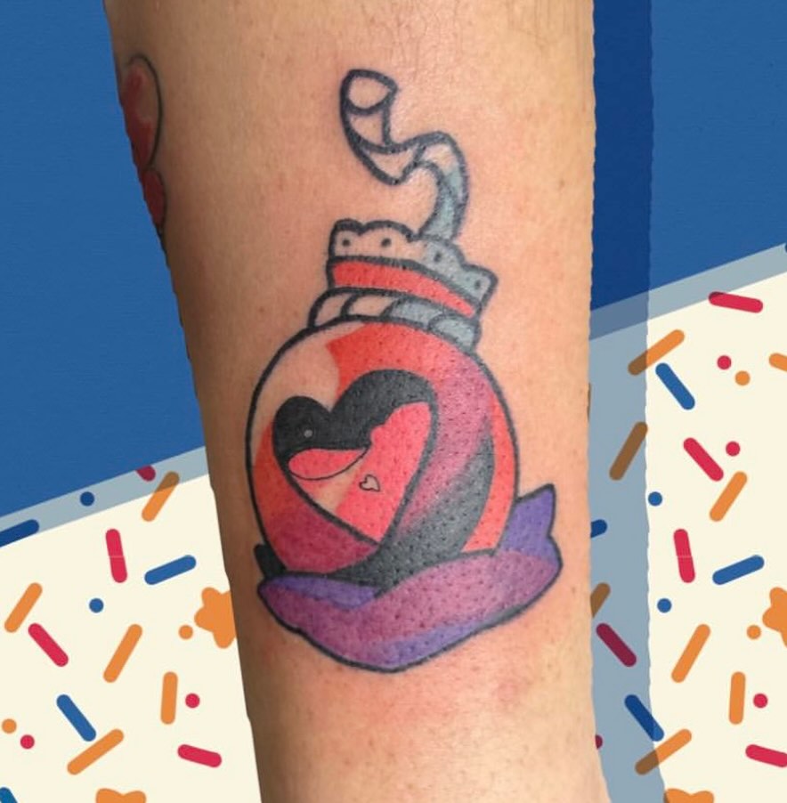 Tattoo by @dungeonfern โ new_school