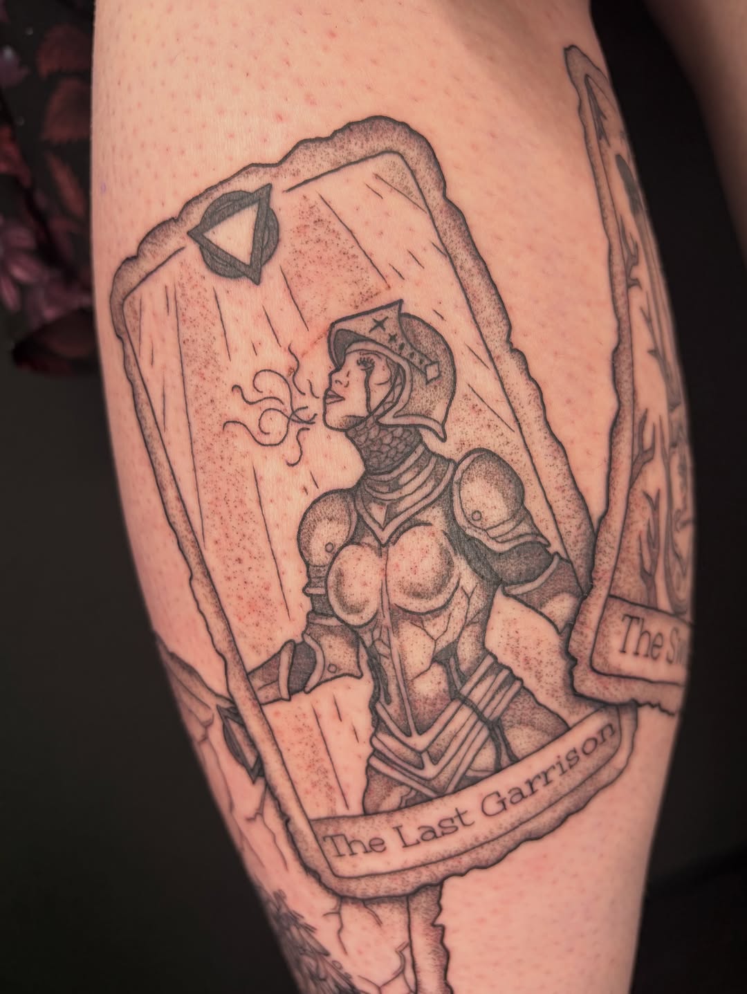 Tattoo by @poppyoliviatattoo — chicano, black_and_grey