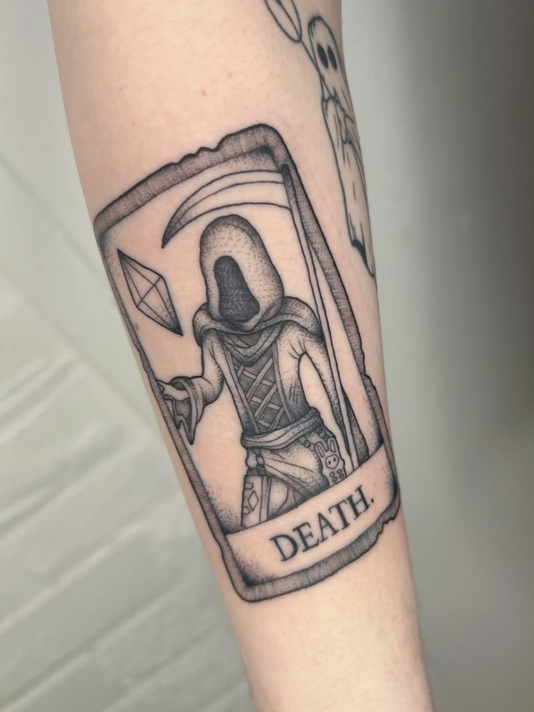 Tattoo by @poppyoliviatattoo — chicano, black_and_grey
