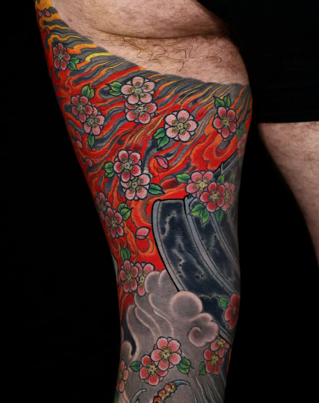 Tattoo by @jacoabarca โ japanese_irezumi, black_and_grey