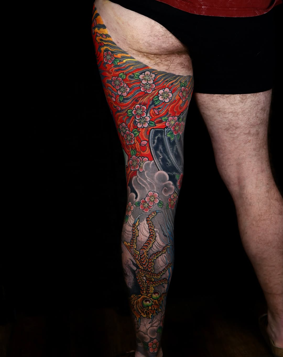 Tattoo by @jacoabarca โ japanese_irezumi, black_and_grey
