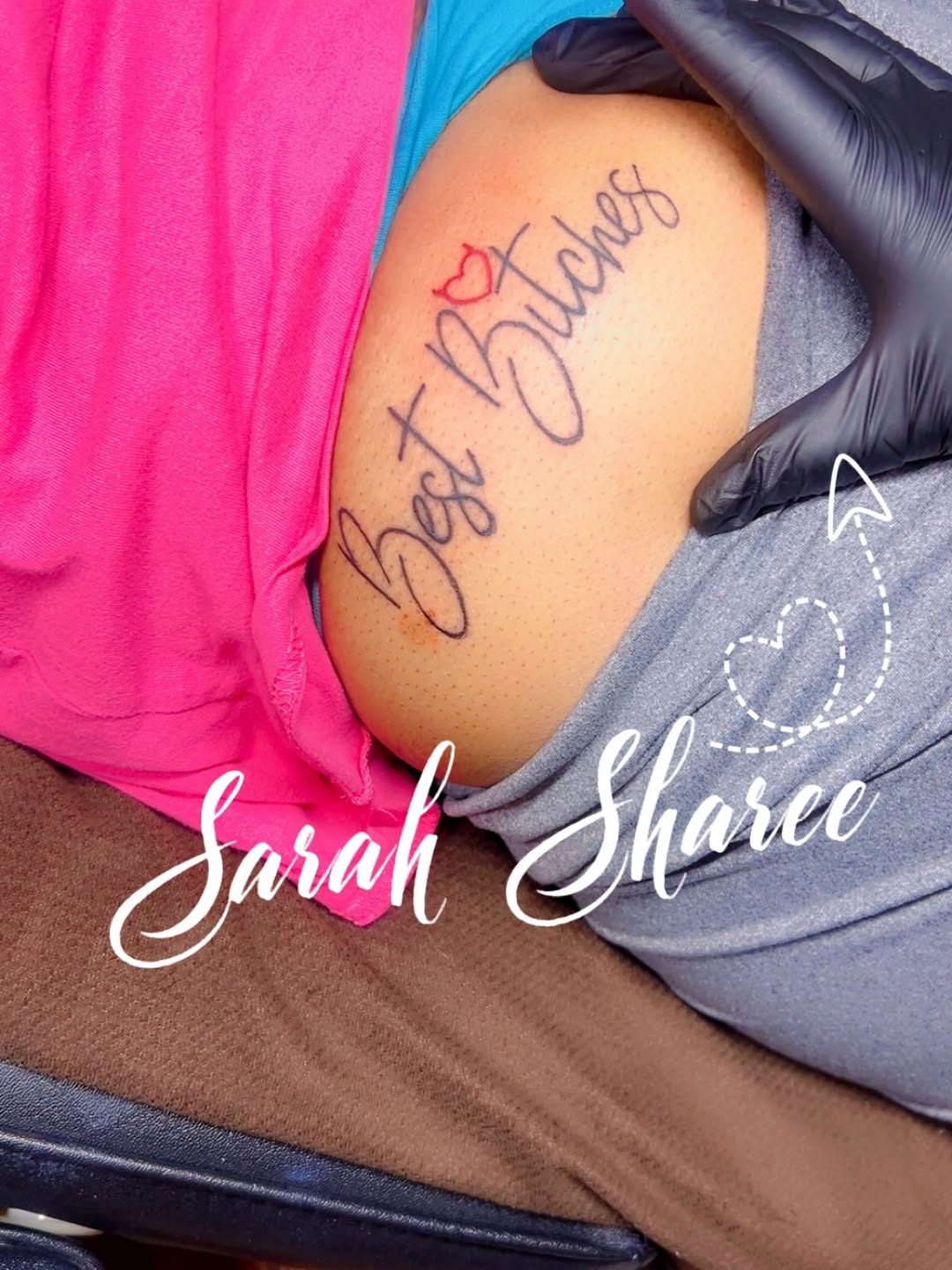 Tattoo by @sarahsshop822 — lettering_script, fine_line