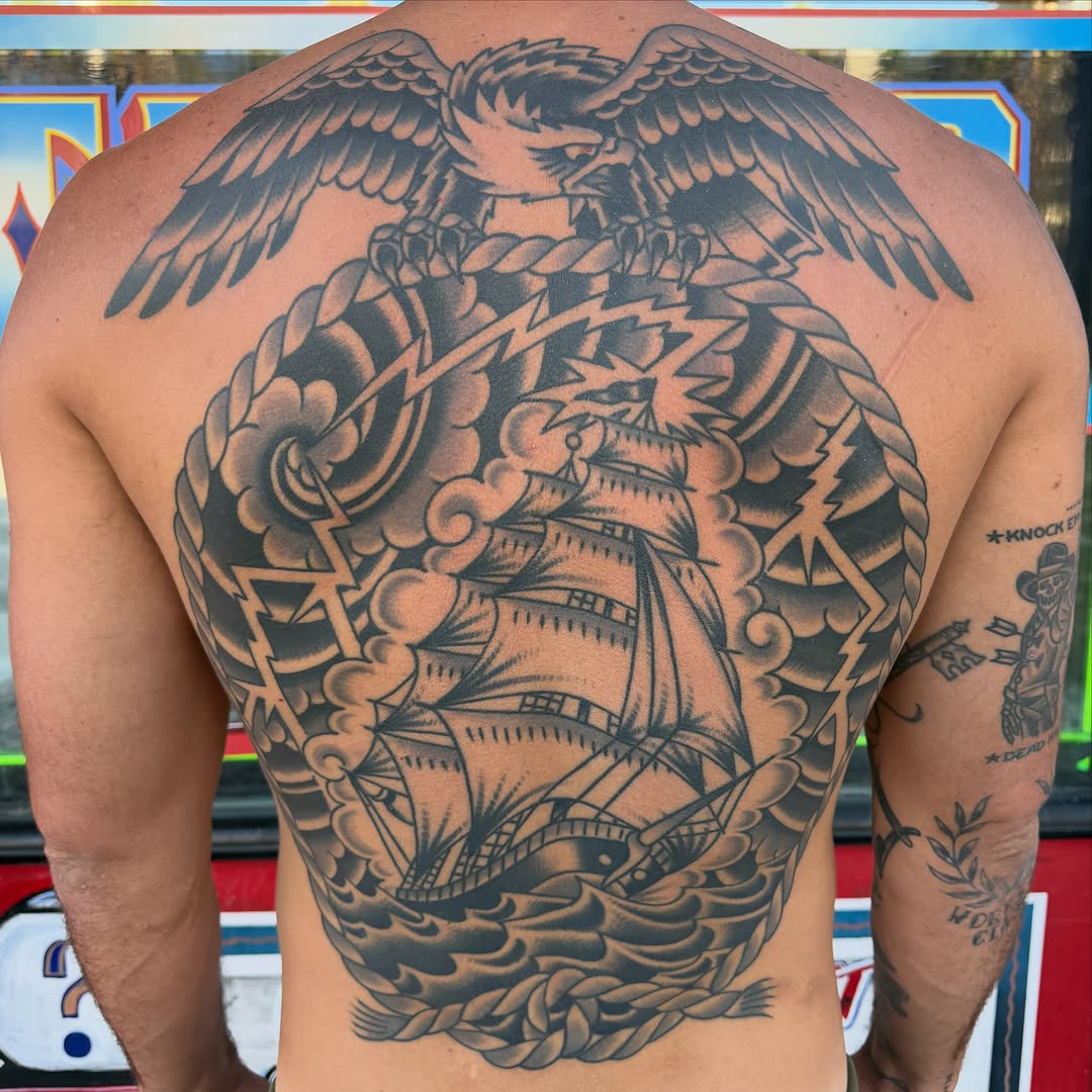 Tattoo by @max_mogstad — american_traditional, black_and_grey