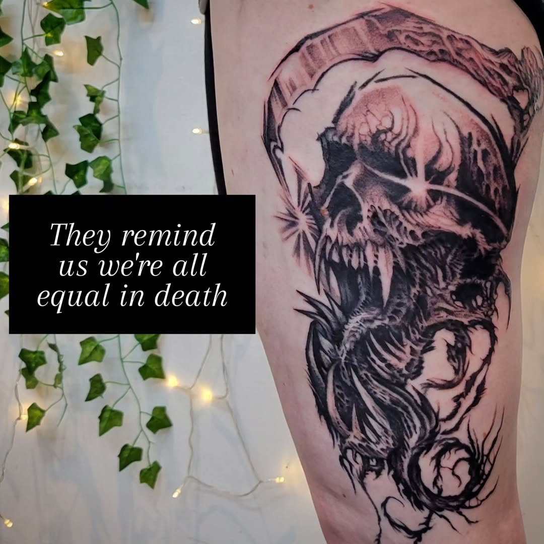 Tattoo by @tatt_uku — dark_realism, blackwork