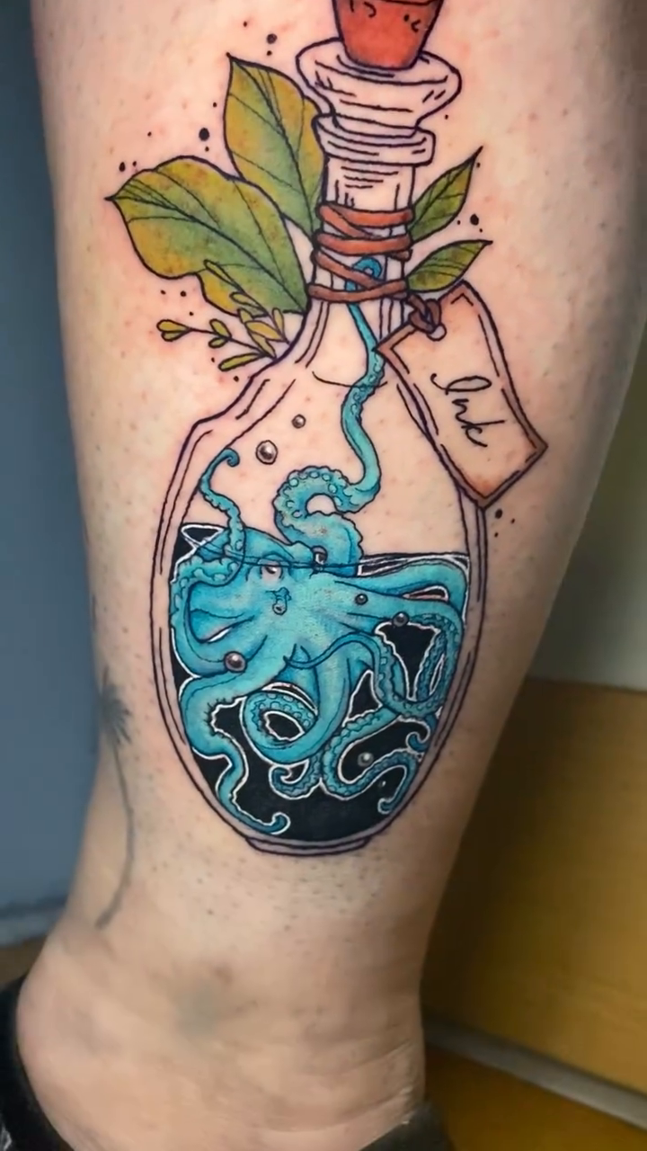Tattoo by @briscoeartandtattoo — illustrative, black_and_grey