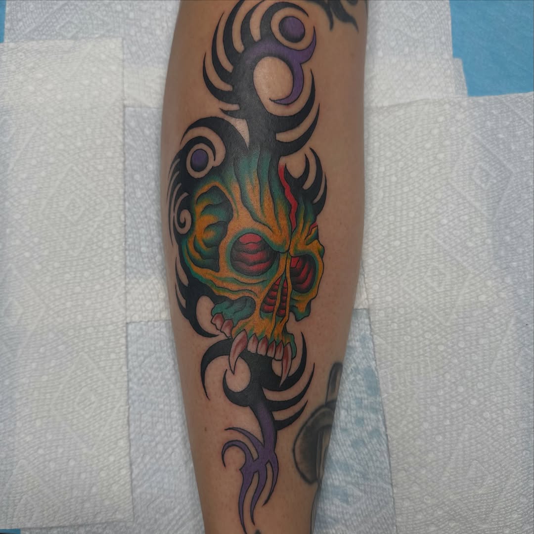 Tattoo by @austinmurfitttattoos — tribal, new_school
