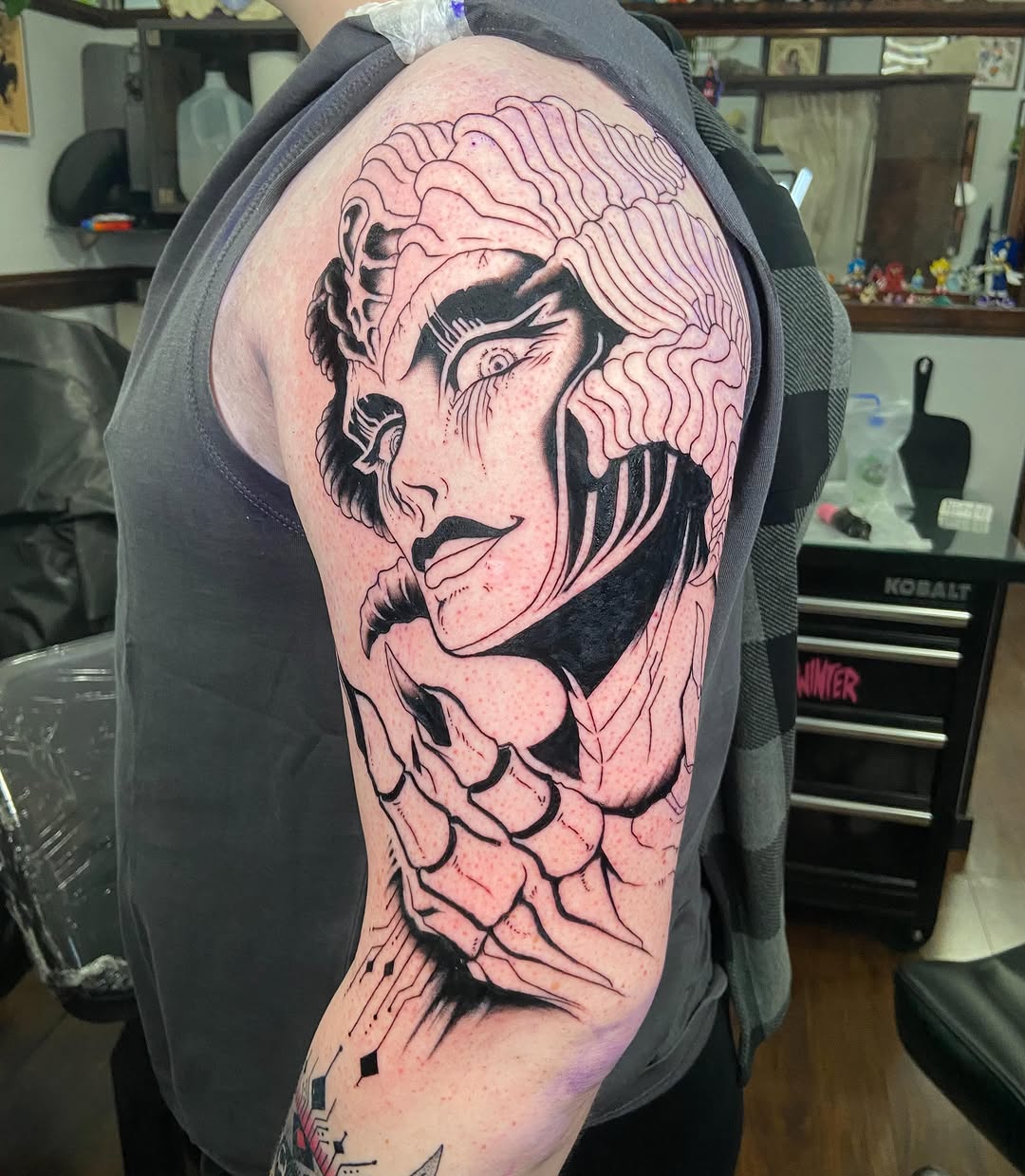 Tattoo by @hollyredwinter β black_and_grey, chicano