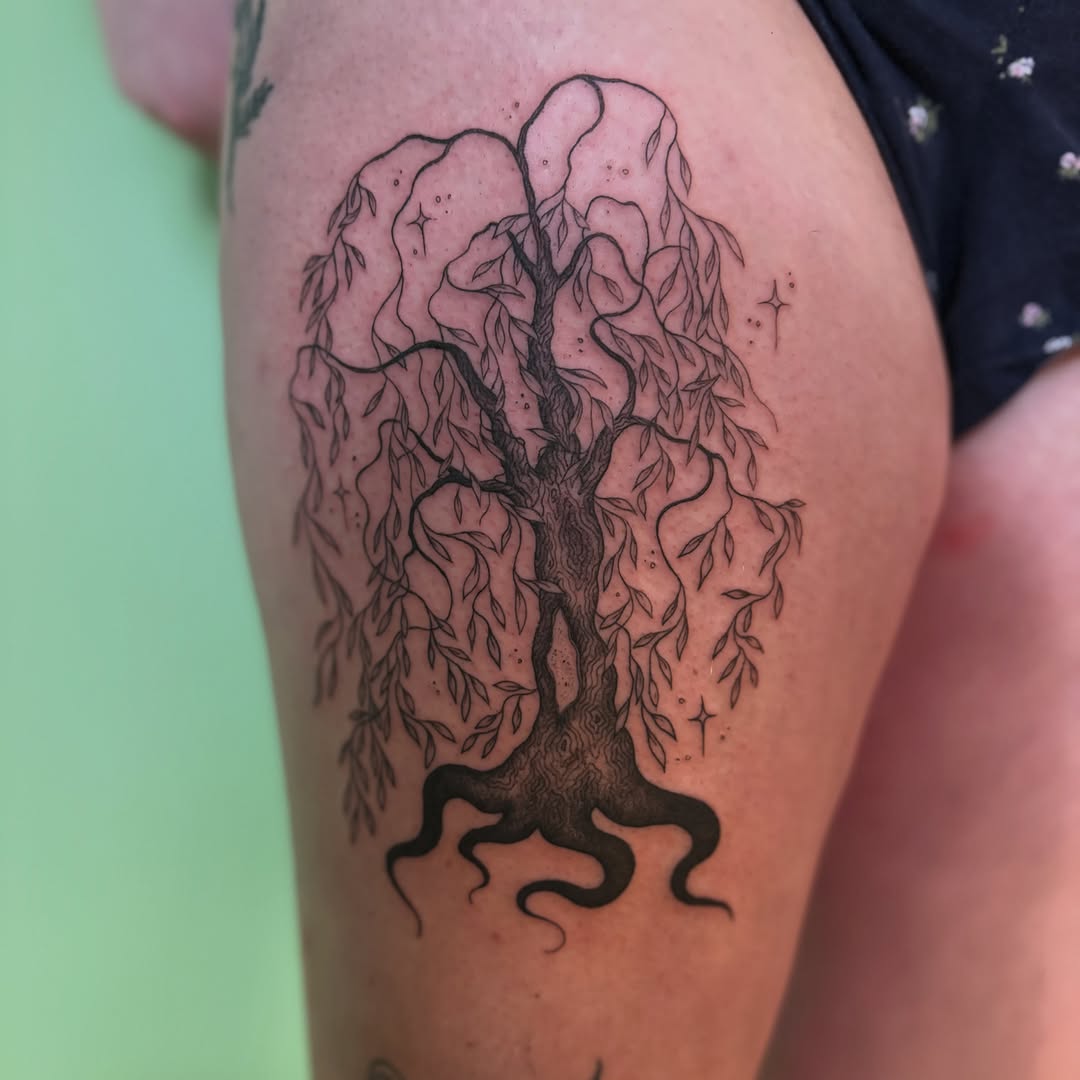 Tattoo by @shybirdtattoo β black_and_grey