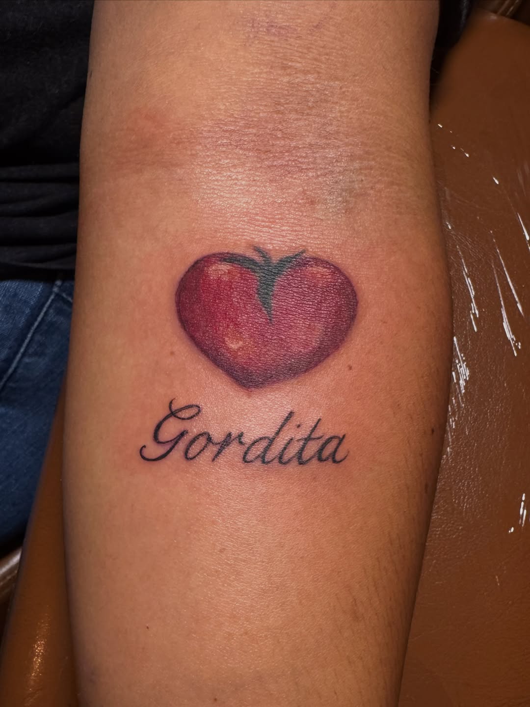 Tattoo by @tiannaos — realism, lettering_script