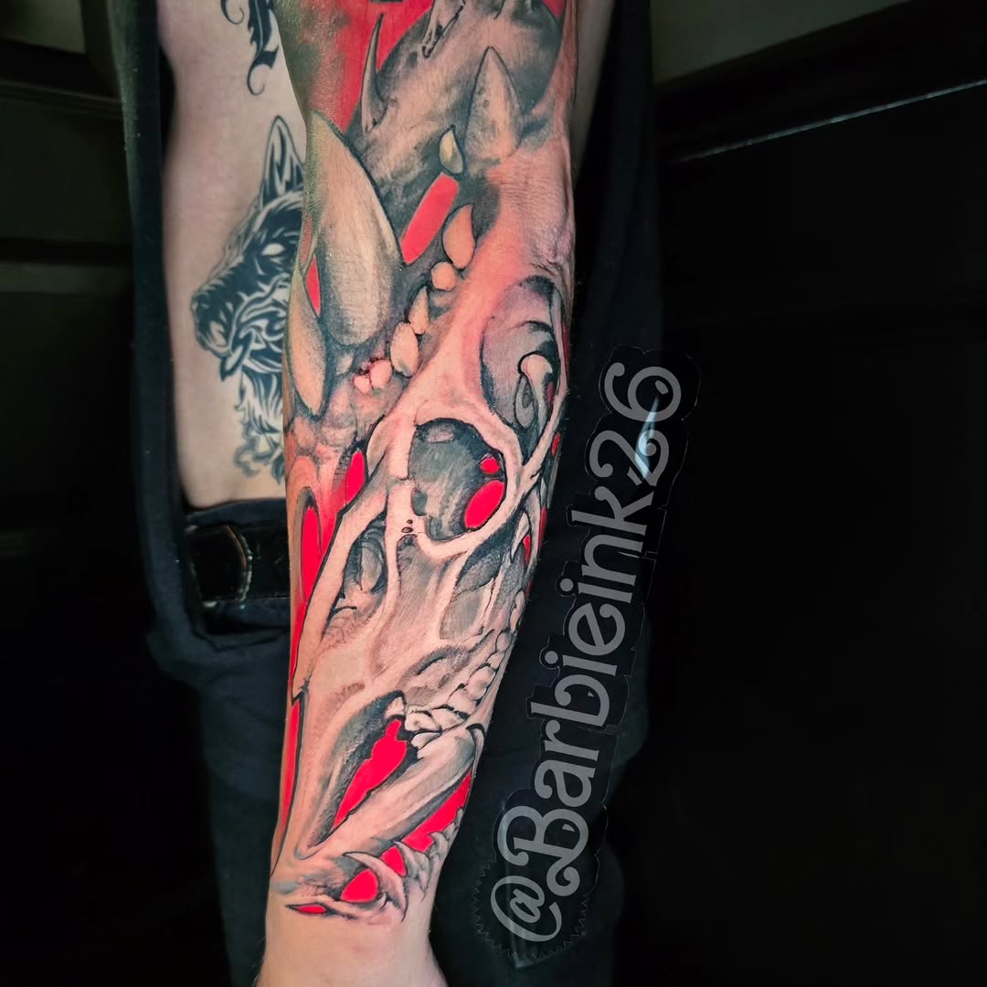 Tattoo by @barbieink26 — dark_realism, black_and_grey