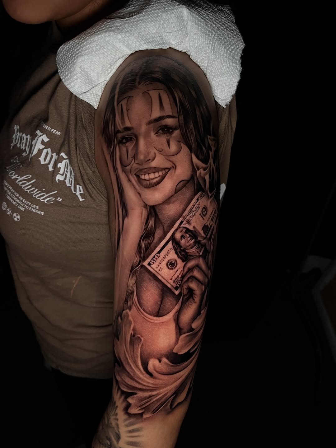 Tattoo by @_pinaink — realism, black_and_grey