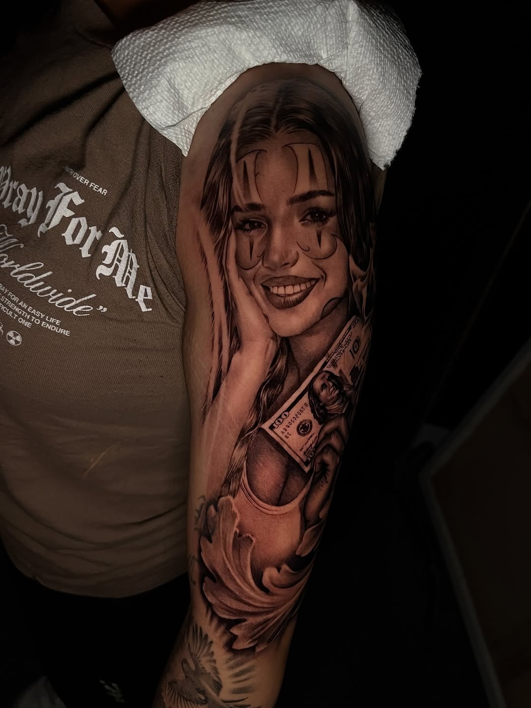 Tattoo by @_pinaink — realism, black_and_grey