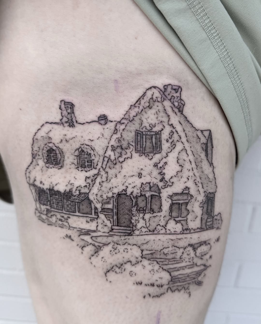 Tattoo by @kaceltattoos — dotwork