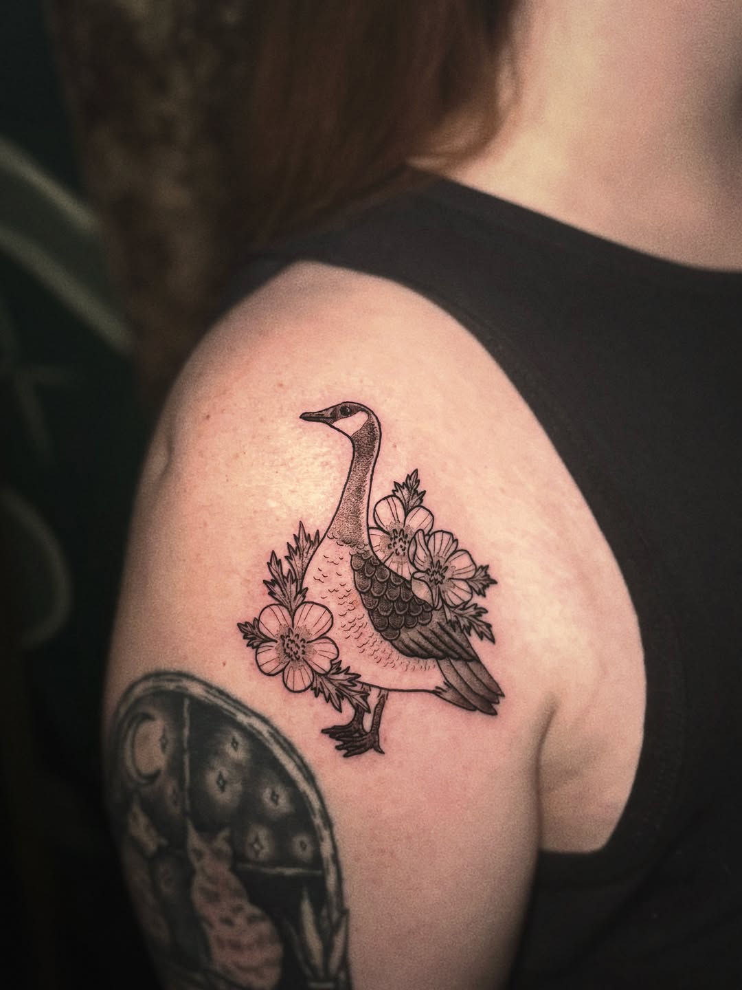Tattoo by @witching.hourrr โ black_and_grey, fine_line