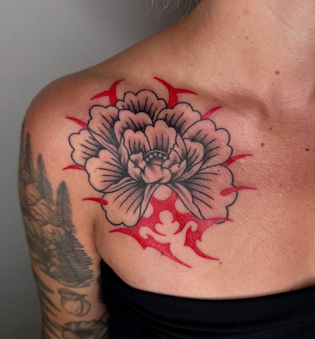 Tattoo by @baby__ugly — japanese_irezumi, black_and_grey