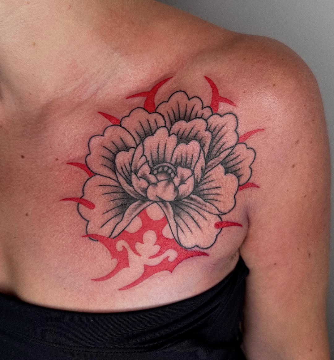 Tattoo by @baby__ugly — japanese_irezumi, black_and_grey