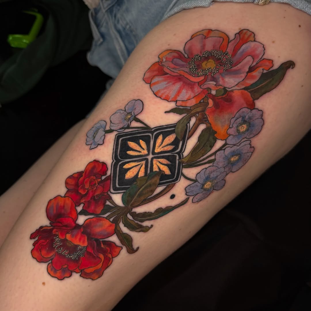 Tattoo by @pigeontattooing — illustrative, realism
