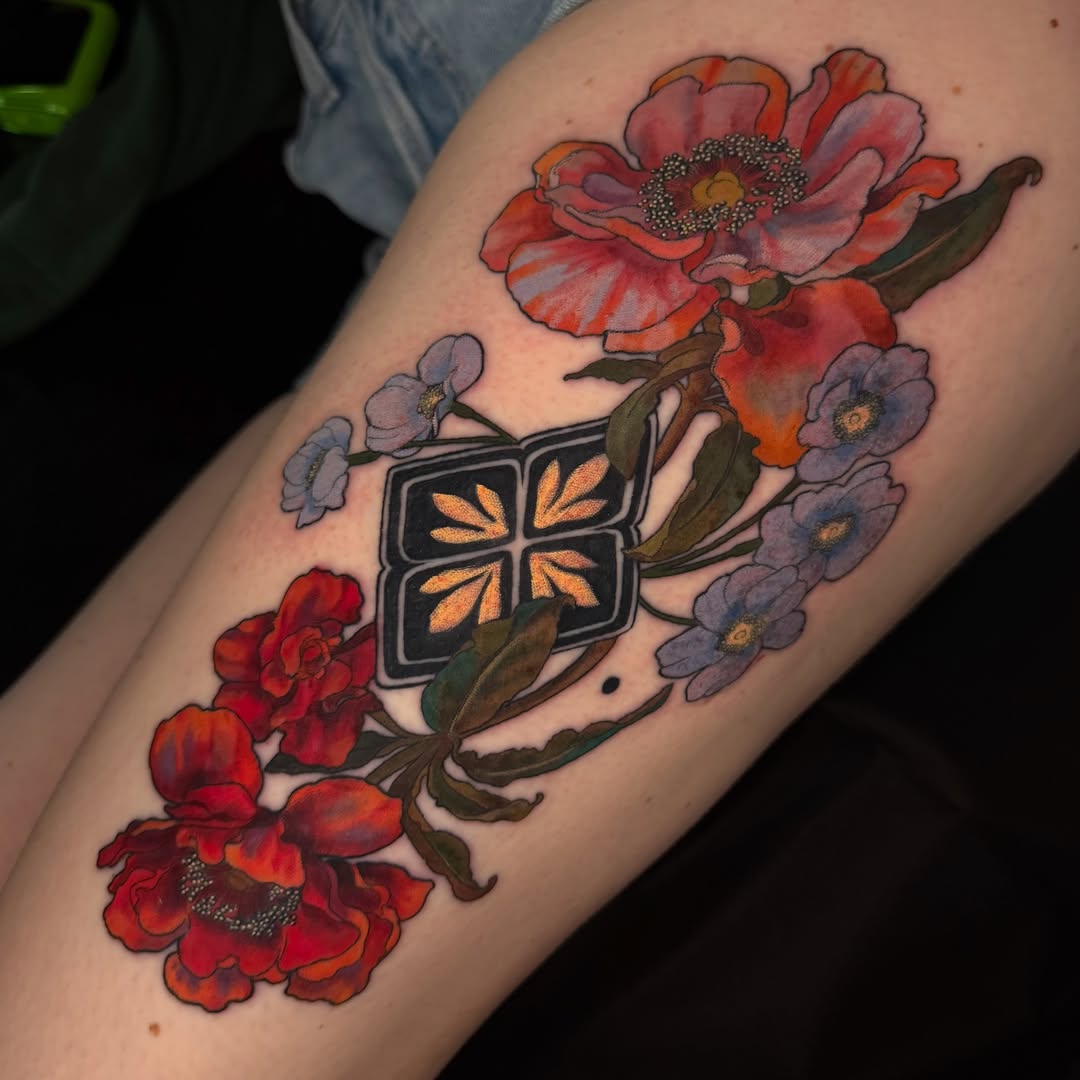Tattoo by @pigeontattooing — illustrative, realism