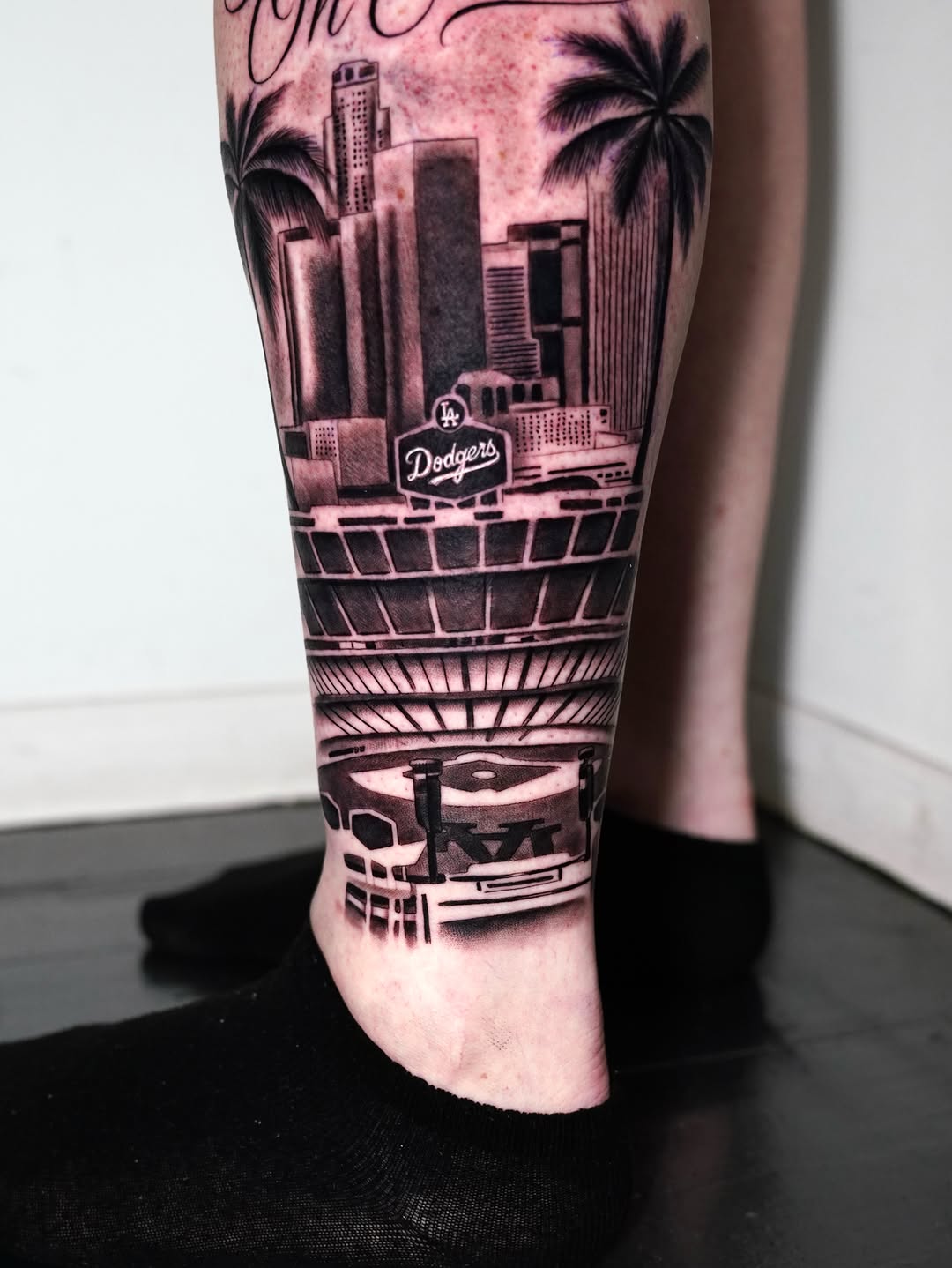 Tattoo by @smileyartla — black_and_grey