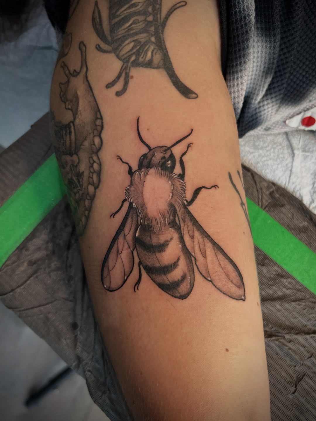 Tattoo by @karlb_tattoo โ realism, black_and_grey