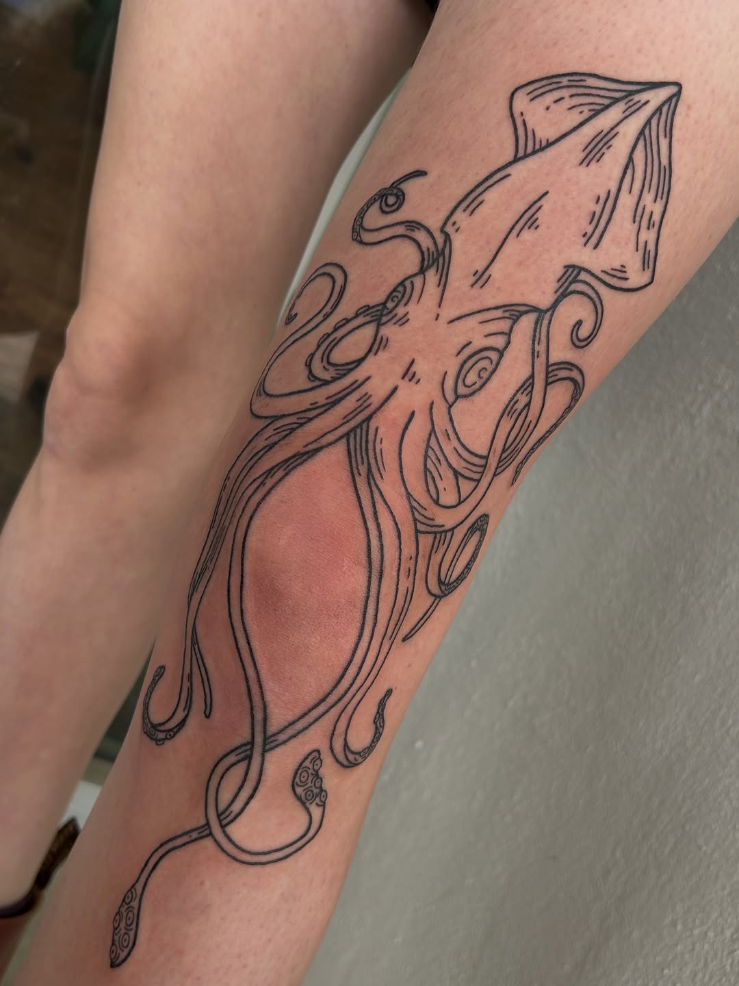 Tattoo by @stabbing_strawberries โ blackwork