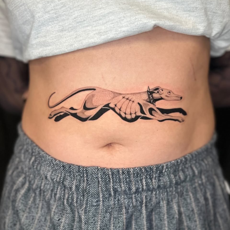 Tattoo by @tattoo.olive — illustrative, black_and_grey