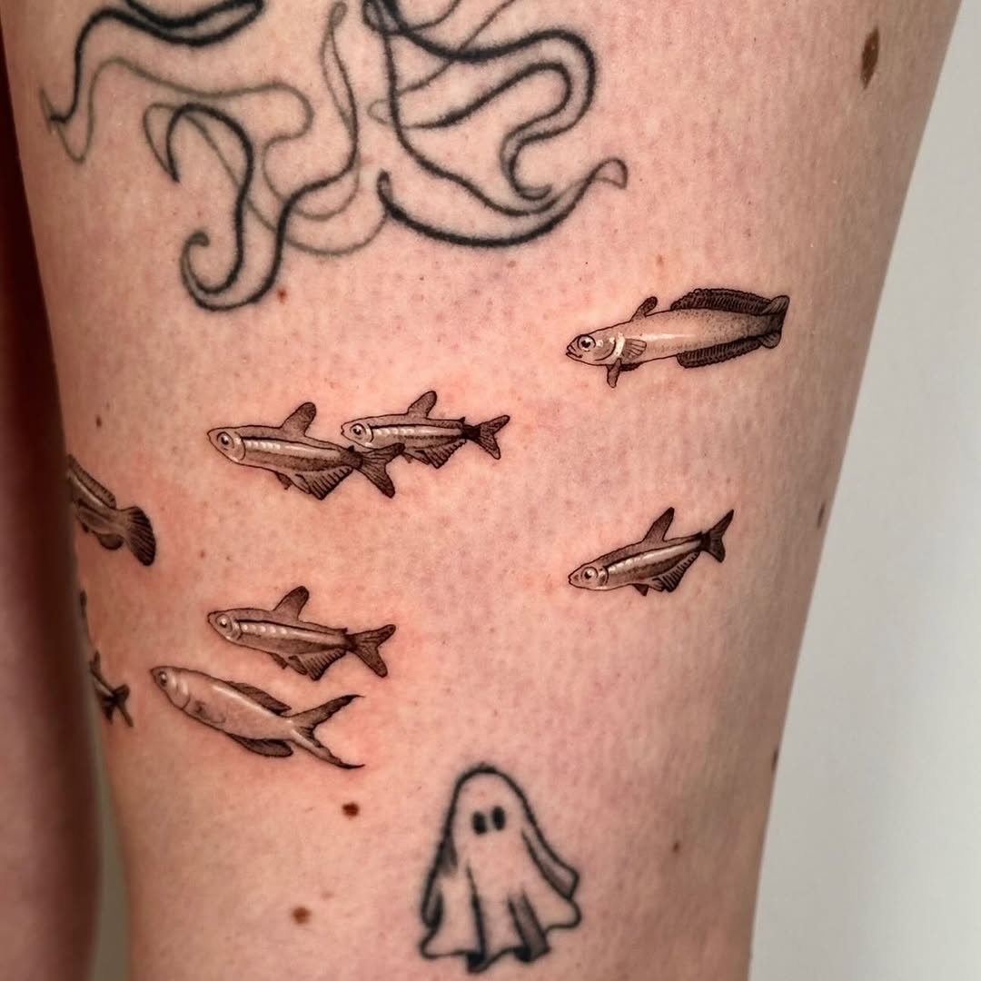 Tattoo by @tattoo.olive — illustrative, black_and_grey