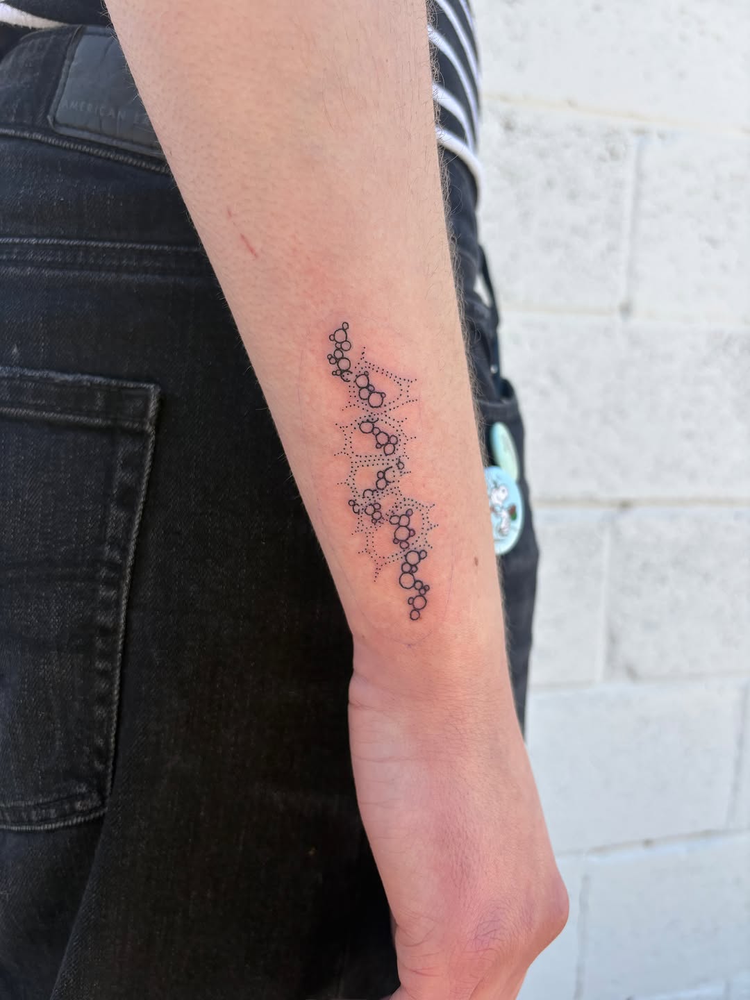Tattoo by @apricot.pokes β fine_line, dotwork