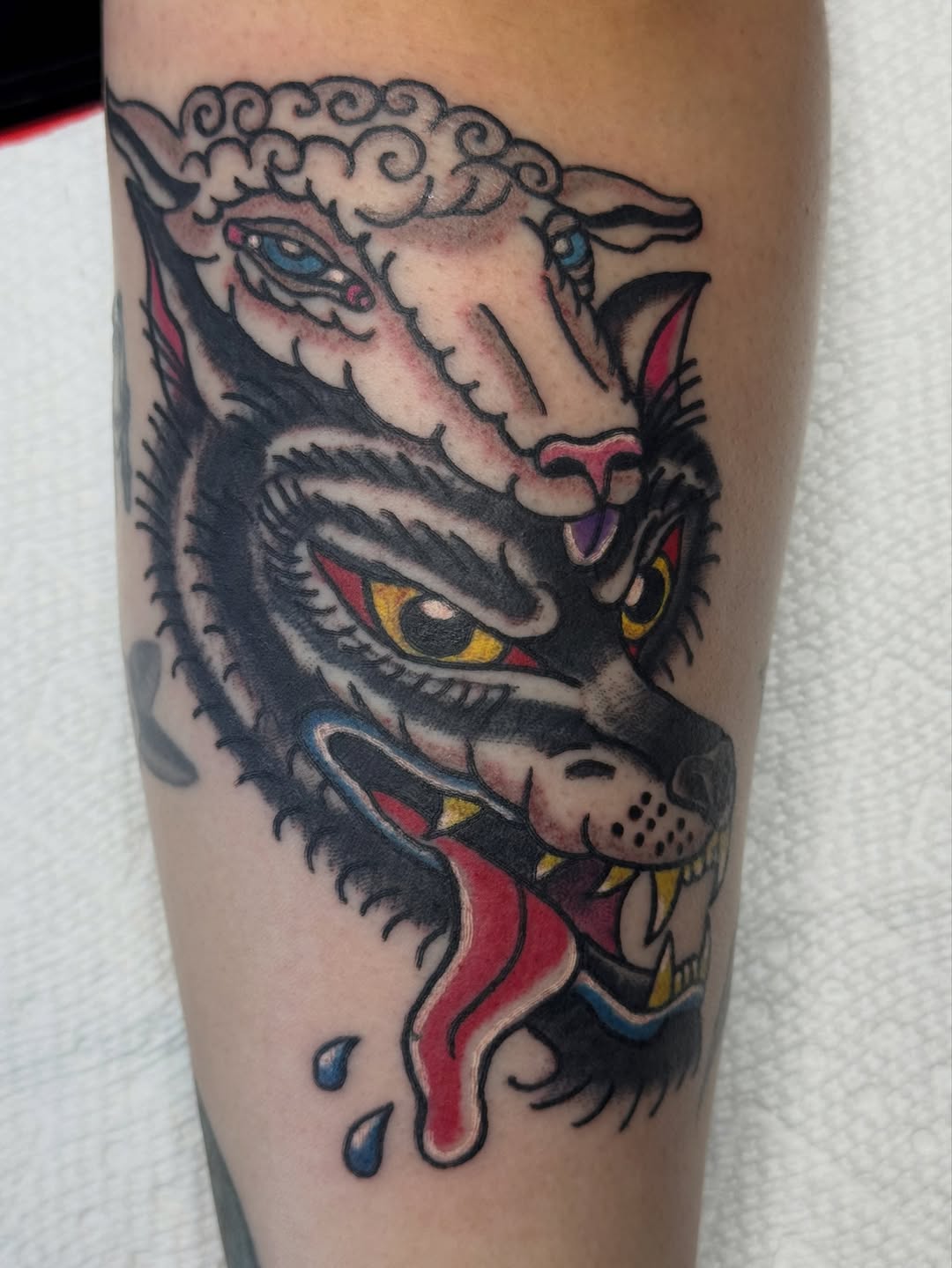 Tattoo by @scorpio.memento — american_traditional, illustrative