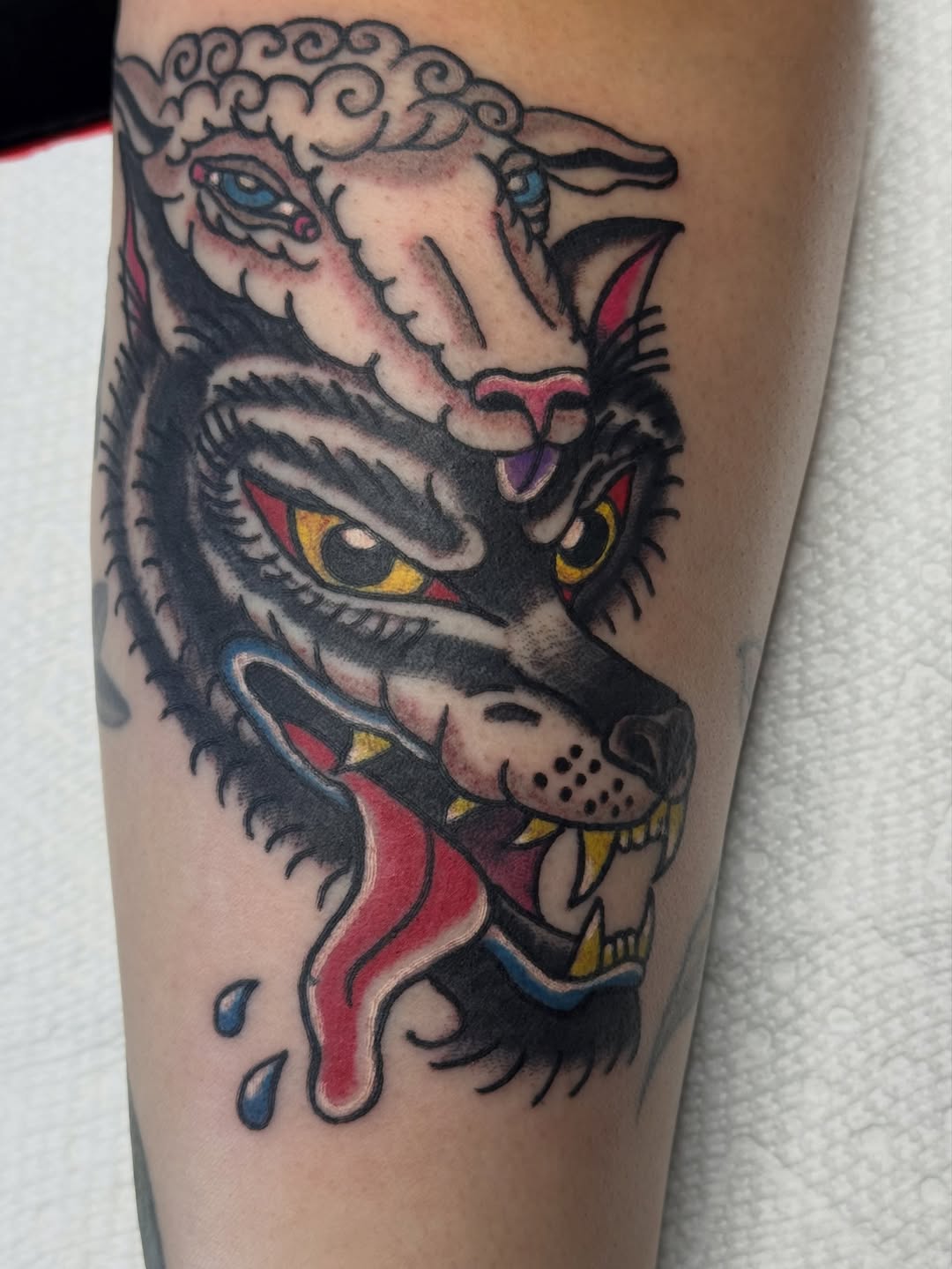 Tattoo by @scorpio.memento — american_traditional, illustrative