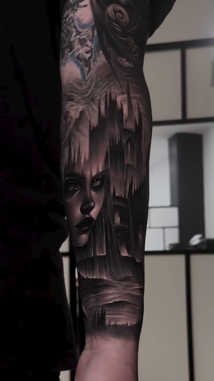 Tattoo by @saranieto_ โ dark_realism, black_and_grey