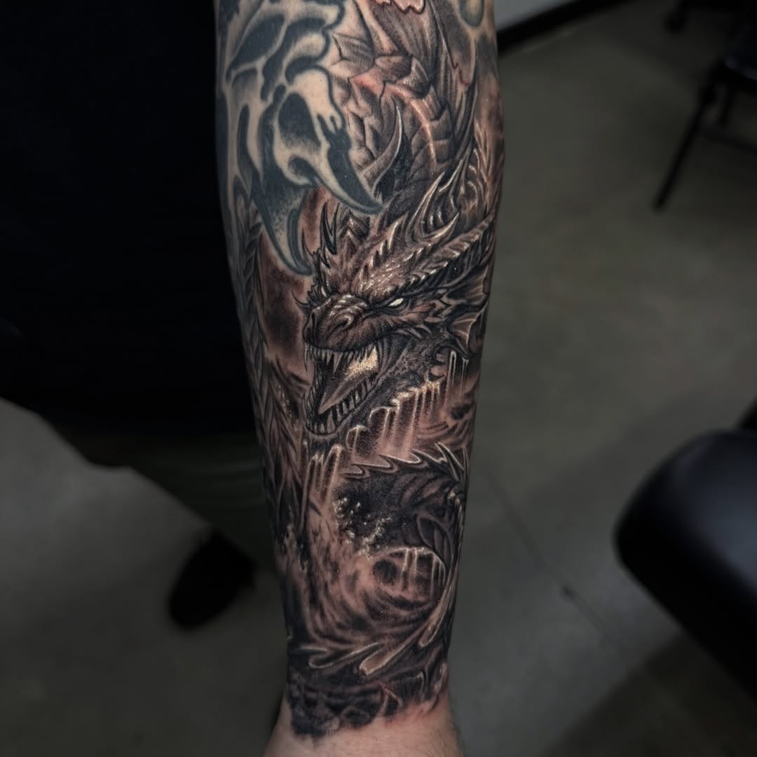 Tattoo by @aleman.adan — realism, black_and_grey