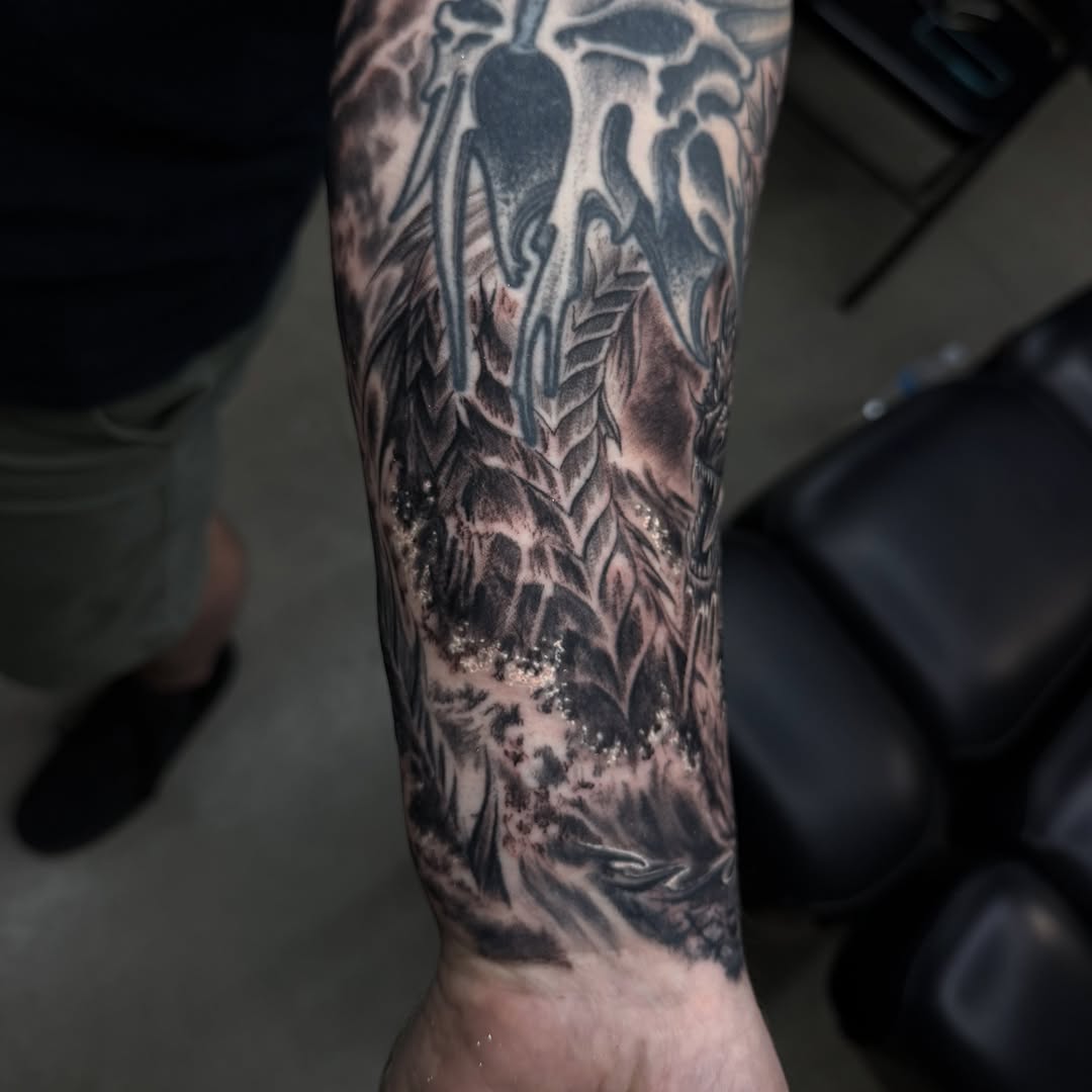 Tattoo by @aleman.adan — black_and_grey, realism