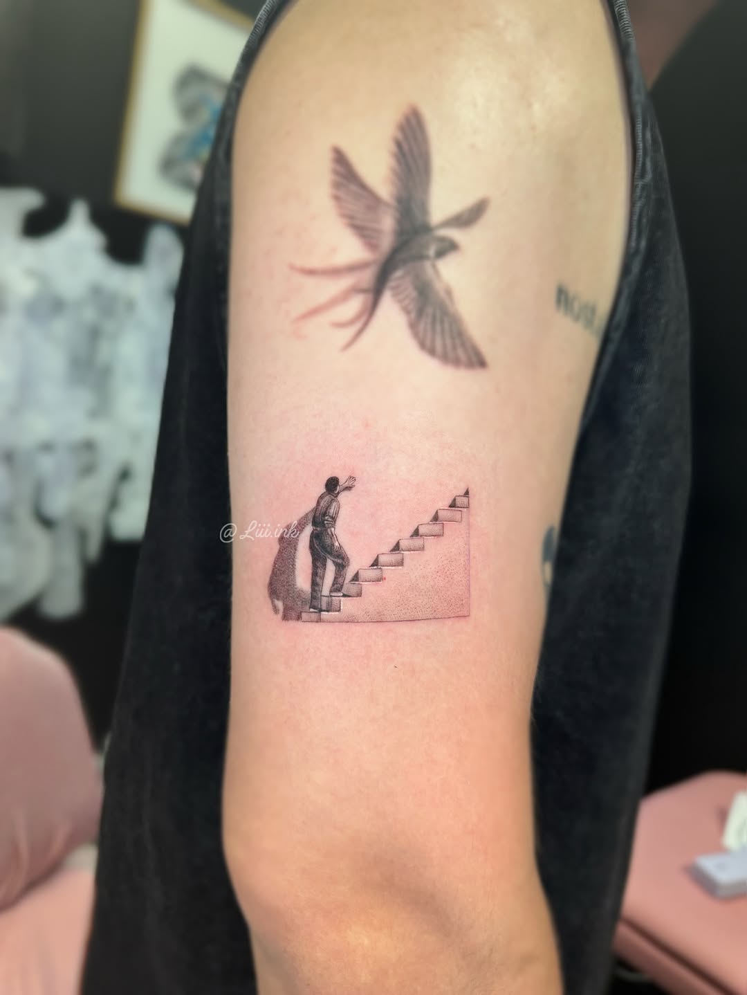 Tattoo by @liii.ink — black_and_grey, fine_line