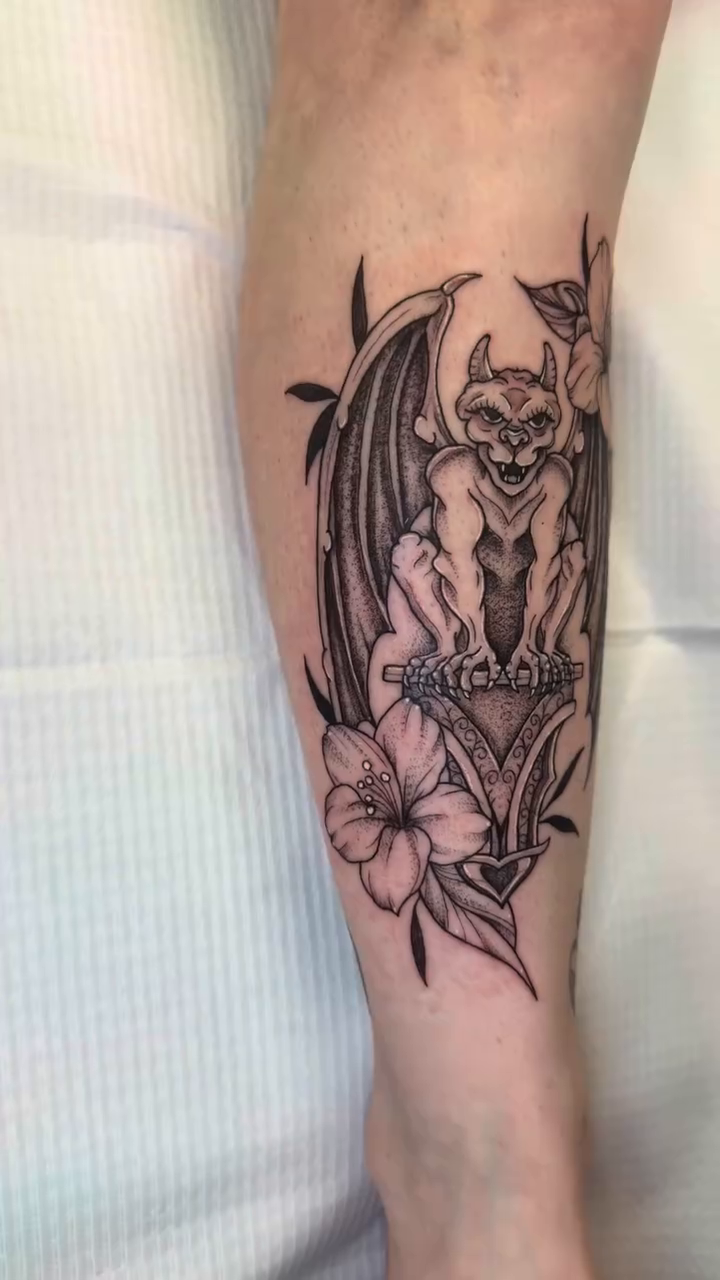 Tattoo by @mckennaskytattoos — black_and_grey, illustrative