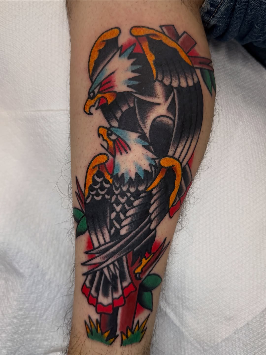 Tattoo by @drewgilestattoo — american_traditional, illustrative