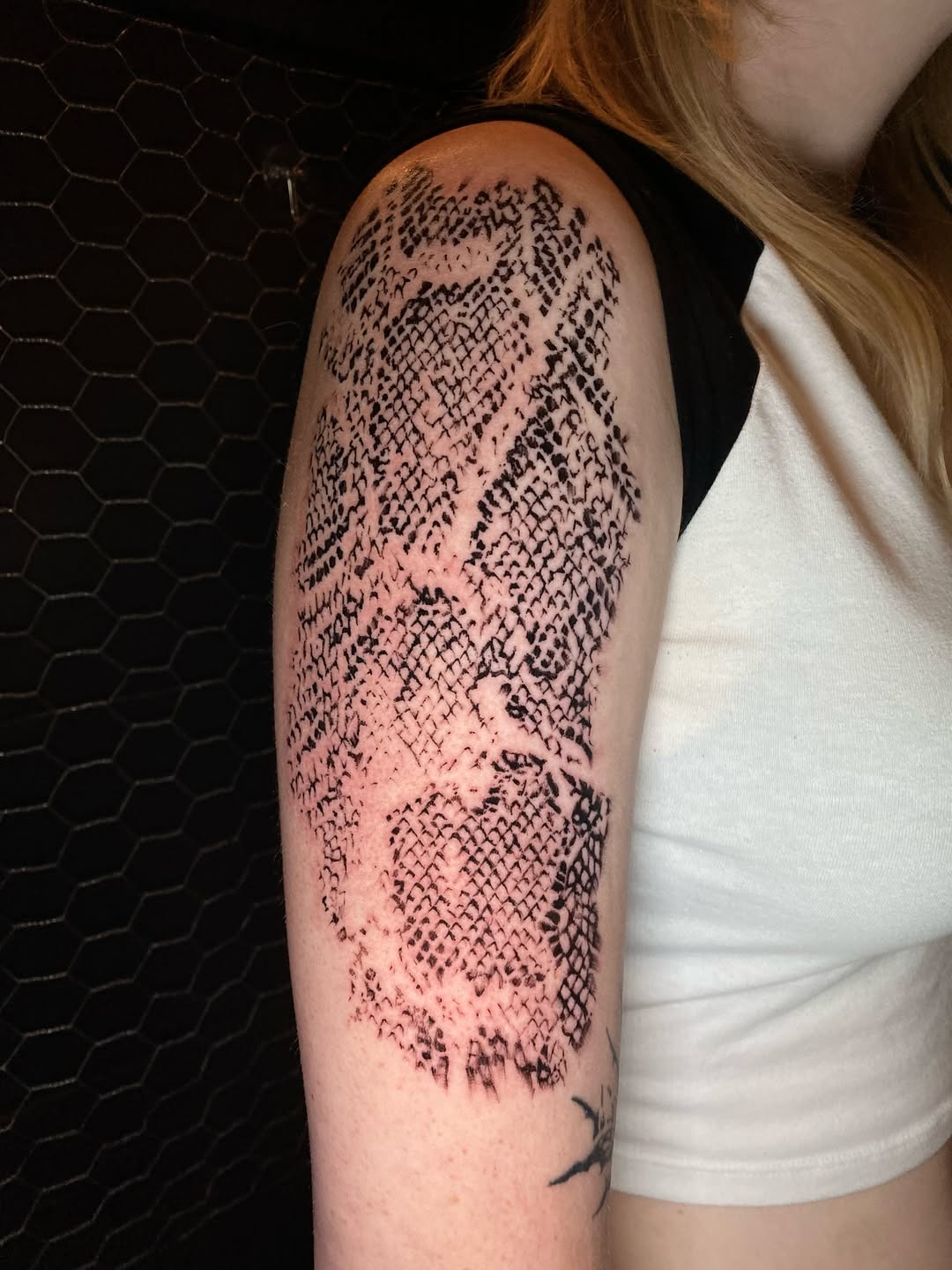 Tattoo by @cherryjaneink — blackwork, illustrative