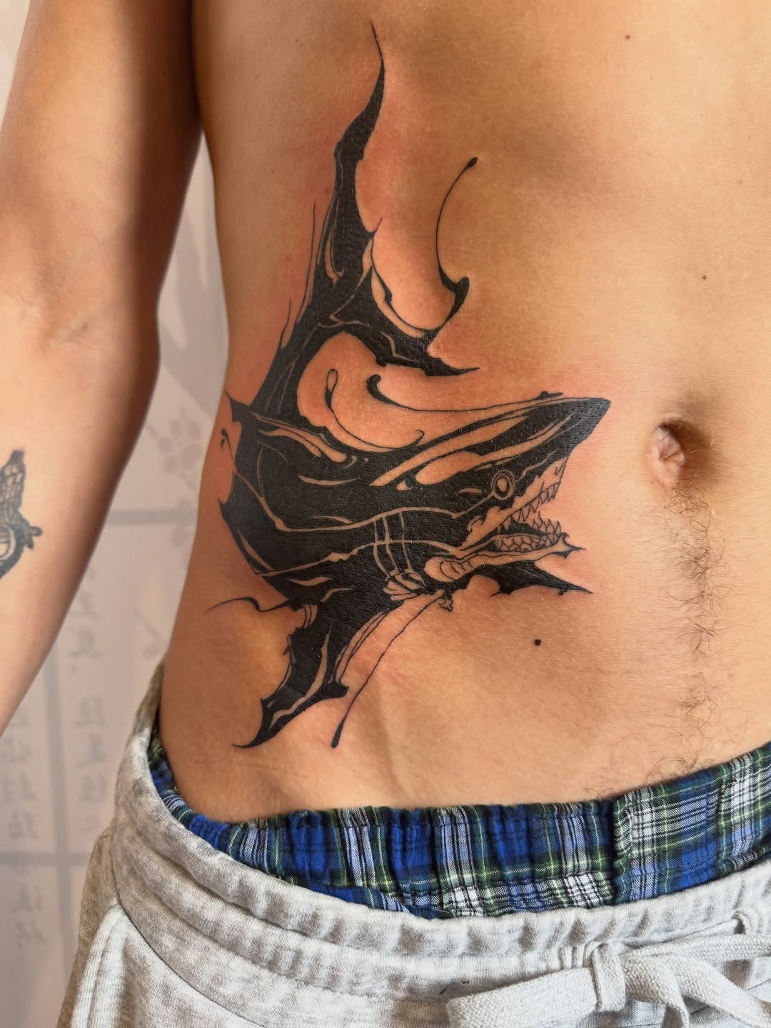 Tattoo by @artem.tattoos — blackwork, trash_polka