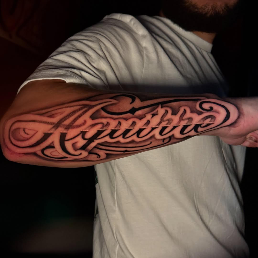 Tattoo by @rdz.ink β lettering_script, chicano