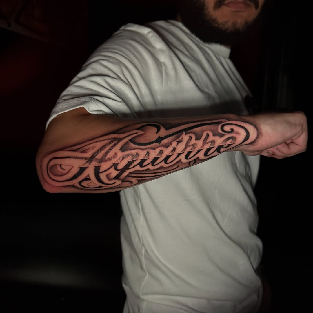 Tattoo by @rdz.ink β lettering_script, chicano