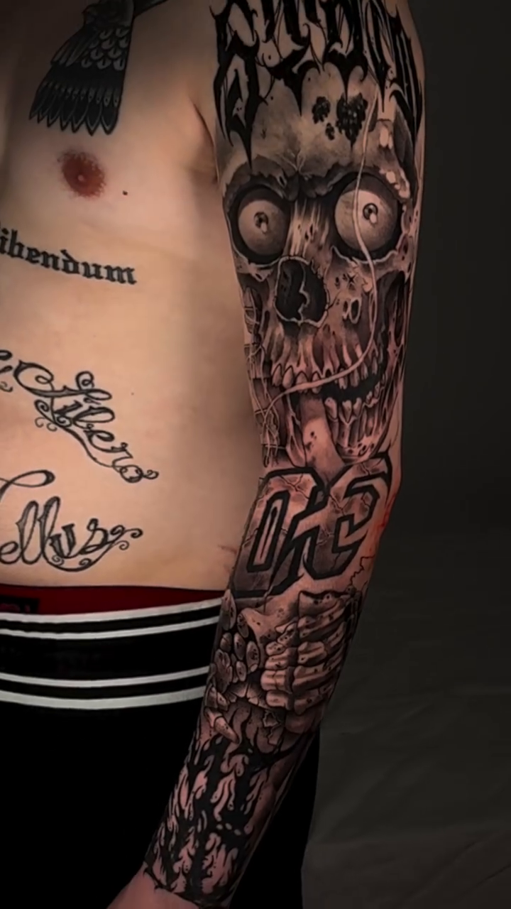 Tattoo by @leperemael — dark_realism, black_and_grey