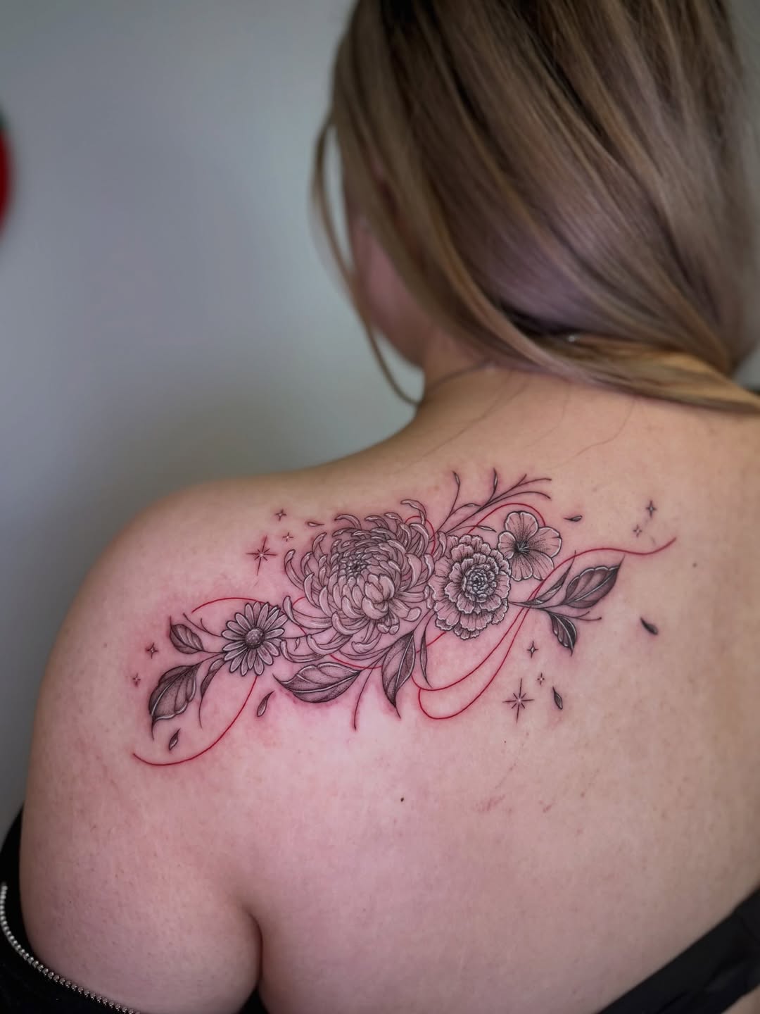 Tattoo by @catgirltattoo — fine_line, black_and_grey